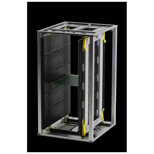 Fancort B0103GN  |  Magazine Rack, Metal Top and Bottom, Gear Track, 14.2 x 12.8 x 22.5, PCB Dimensions: 14 x 2-10