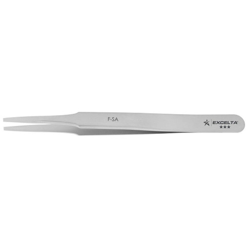 Excelta F-SA  |  Tweezers - Flat Point - Straight - 3-Star - Anti-Mag. SS