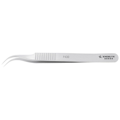 Excelta 7-CO  |  Tweezers - Very Fine Point - Ergonomic - Curved - 5-Star - Cobalt