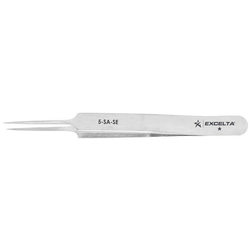 Excelta 5-SA-SE  |  Tweezers - Ultra Fine Point - Straight Tapered - 1-Star - Anti-Mag. SS