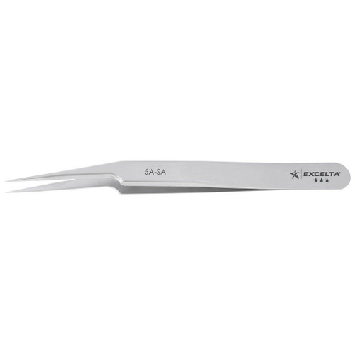 Excelta 5A-SA  |  Tweezers - Ultra Fine Point - Offset - 3-Star - Anti-Mag. SS