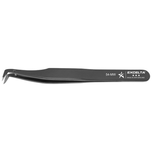 Excelta 54-MW  |  Tweezers - Cutting - Angled - 3-Star - Carbon Steel