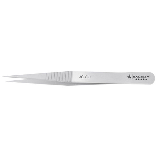 Excelta 3C-CO  |  Tweezers - Very Fine Point - Straight - 5-Star - Cobalt