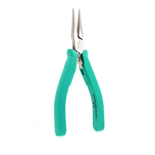 Excelta 2844D  |  Pliers - Medium - Chain Nose - 2-Star - SS - Serrated Tip