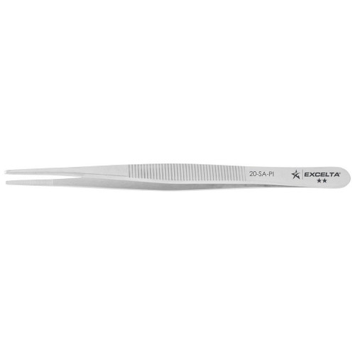 Excelta 20-SA-PI  |  Tweezers - Strong Point - Straight - 2-Star - Anti-Mag. SS - Serrated Tips