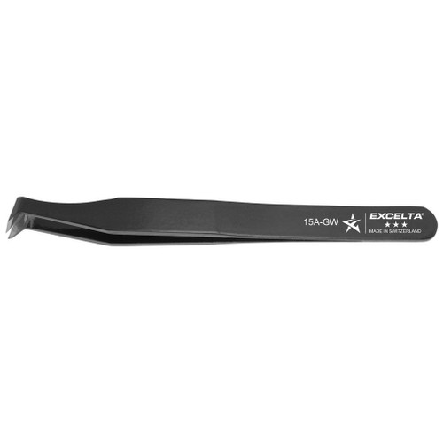 Excelta 15A-GW  |  Tweezers - Cutting - Angulated - 3-Star - Carbon Steel