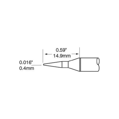 Metcal SSPS-CNL04 | MFR Soldering Tip, Conical, Long, 0.4mm (0.016") for  MFR-H1-SC2 Handpiece
