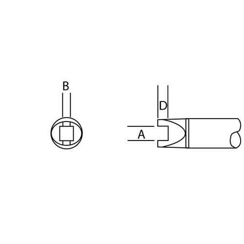 Metcal SMTC-032 | SMT Rework Tip, Slot, Case B for MX Iron, RM3E & H1-AV Handpieces, 600 Series