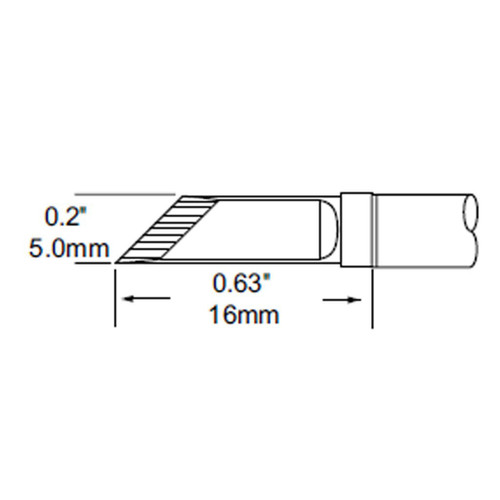 Metcal SFP-DRK50 | MFR Soldering Cartiridge, Knife, 5mm (0.197") for MFR-H1-SC2 Handpiece, Standard Thermal Loads