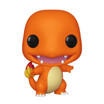 Close-up of Funko Pop! Charmander figure showing detailed vinyl design with flame tail.