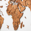 3D Wooden World Map – Oak