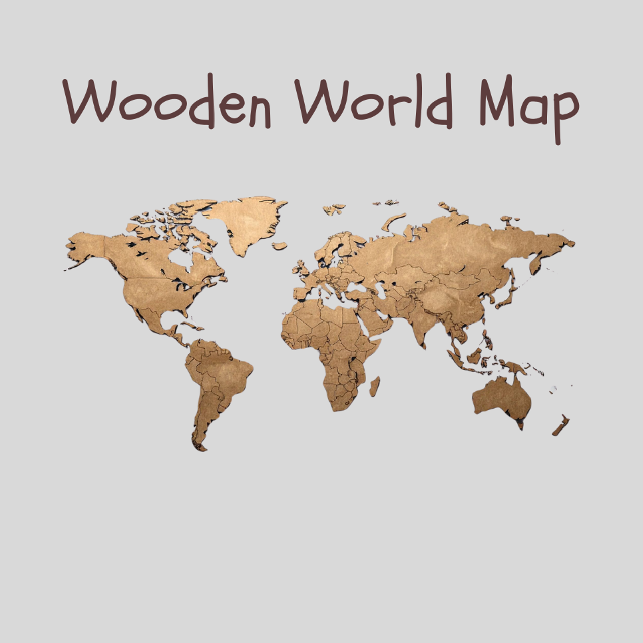 Wooden World Map