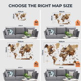 3D Wooden World Map Wall Art- Multicolor