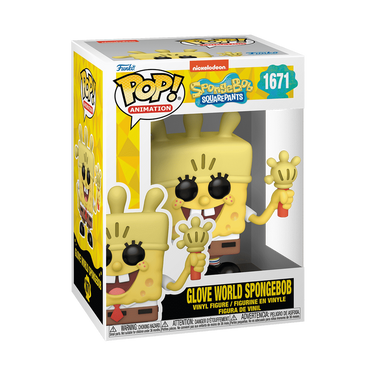 Funko Pop Glove World SpongeBob Vinyl Figure #1671 – Nickelodeon Animation Collectible in Display Box