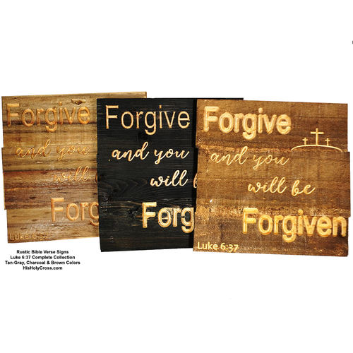 Bible Verse Signs (RUSTIC) - Luke 6:37