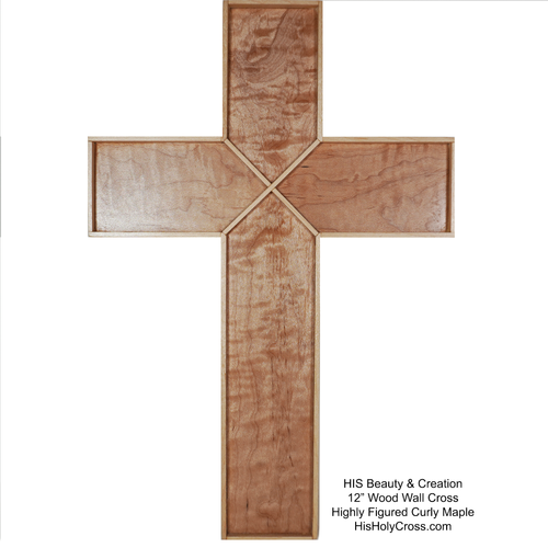 HIS Beauty & Creation - Highly Figured Curly Maple Cross 12"