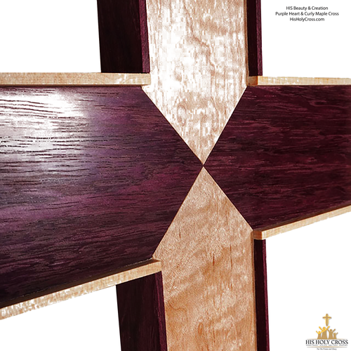 HIS Beauty & Creation - Purple Heart & Curly Maple Cross