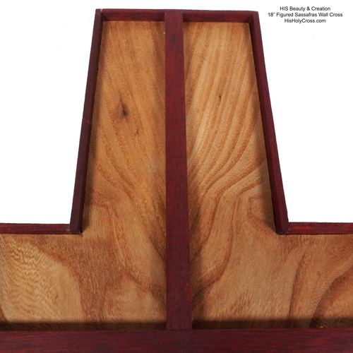 HIS Beauty & Creation - Sassafras Wood Wall Cross 18"