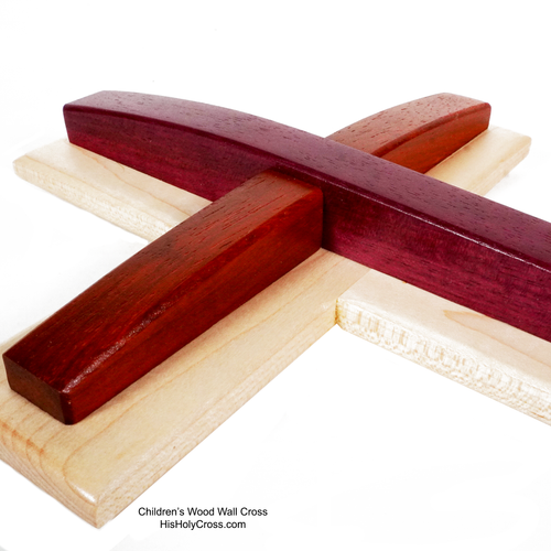 Stacked Children's Wood Wall Cross