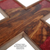HIS Beauty & Creation - Bookmatched Figured Cherry & Red Epoxy Cross 12"