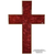 HIS LIGHT Epoxy Wall Cross - Rich Burgundy 12"