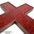 HIS LIGHT Epoxy Wall Cross - Rich Burgundy 12"