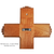 Stacked 3 Layered Cherry Wood Wall Cross 12"