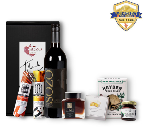 Cabernet, Salami Duo, Cheese, Honey, Preserves & Crackers Gift Box (At this time we cannot ship wine to WY, SD, VA, VT, OK, HI, LA, GA, SC, MI, IN, VA, MD, NJ, CT,NH)