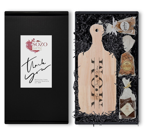 "Celebration Collection" - Engraved Cutting Board & Sweets Gift Box