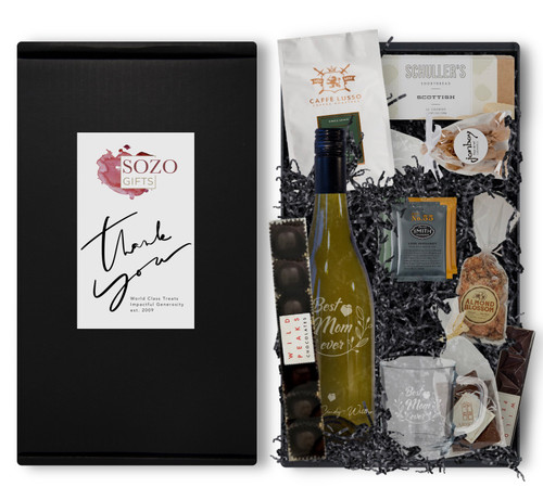 "Celebration Collection" - Engraved 2018 Chardonnay & Extravagant PNW Treats Gift Box