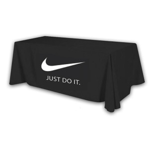 Custom Printed 6ft 4-Sided Economy Table Throw for Trade Shows Custom Printed 6ft 4-Sided Economy Table Throw for Trade Shows