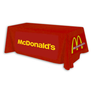 Custom Printed 8ft 4-Sided Economy Table Throw for Trade Shows Custom Printed 8ft 4-Sided Economy Table Throw for Trade Shows