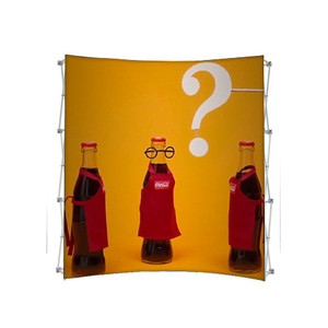 8ft. Curved Tension Fabric Pop Up Display for Trade Shows 8ft. Curved Tension Fabric Pop Up Display for Trade Shows