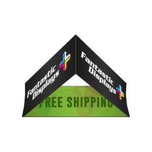 8ft. Triangular Hanging Banner - Trade Show Booth Overhead Display Sign 8ft. Triangular Hanging Banner - Trade Show Booth Overhead Display Sign
