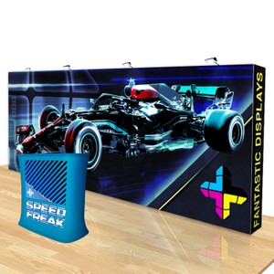 20ft. Stretch Fabric Large Pop Up Display 20ft. Stretch Fabric Large Pop Up Display