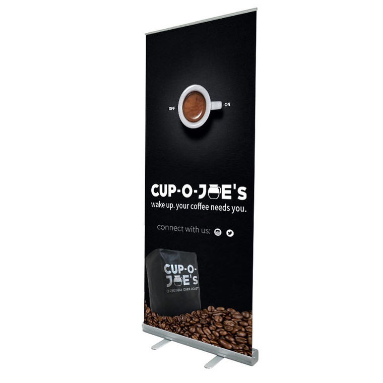 33" Retractable Roll Up Banner Stand with Print