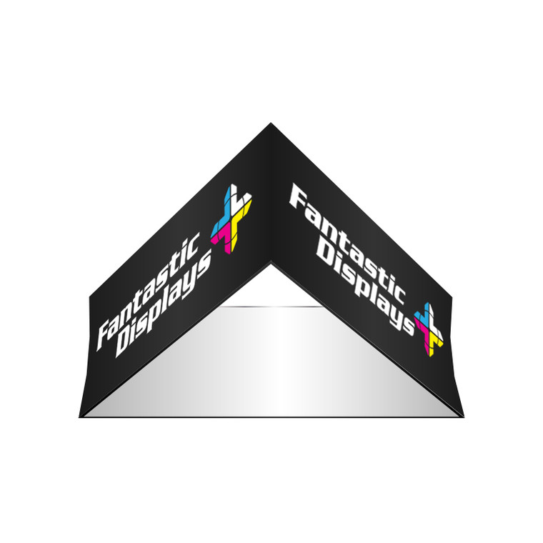 5ft. Triangular Hanging Banner - Trade Show Booth Overhead Display Sign