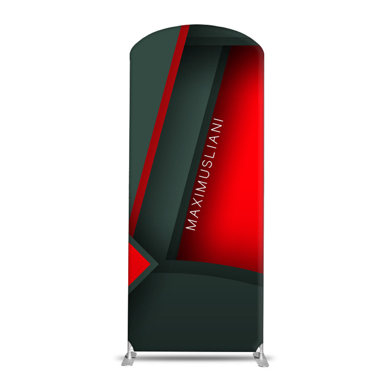 38" Curved Tube Fabric Banner Stand