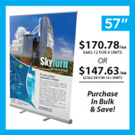 57" Retractable Roll Up Banner Stand with Print