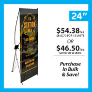 24" X Banner Stand with Print