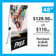 48" X Banner Stand with Print