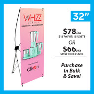 32" X Banner Stand with Print