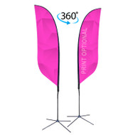 10ft. Double Sided Custom Feather Advertising Flag Kit