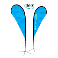 8ft. Double Sided Custom Teardrop Advertising Flag Kit