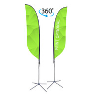 13ft. Double Sided Custom Feather Advertising Flag Kit