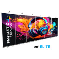 20ft. Retractable Banner Stand Wall - Economy Trade Show Backdrop (BSE20W)