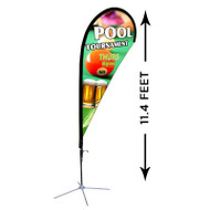 11ft. Custom Teardrop Advertising Flag Kit with Banner