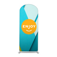 38" Round Tube Fabric Banner Stand