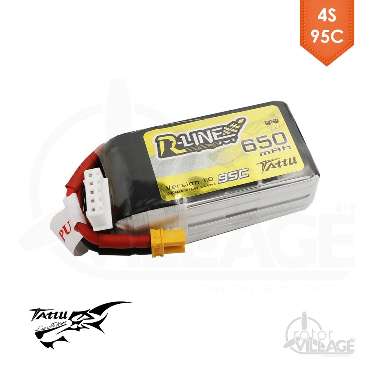 Tattu R-Line 650mAh 4S 95C Lipo XT30