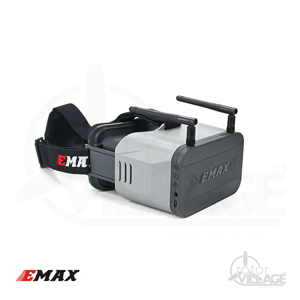 Lunettes FPV EMAX Transporter 2 - 5.8Ghz, Batterie 1300mAh Incluse - Neuves Pour Drone Racing